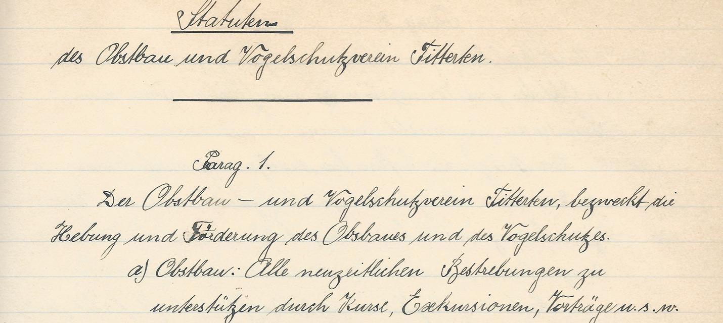 alte handgeschriebene Statuten