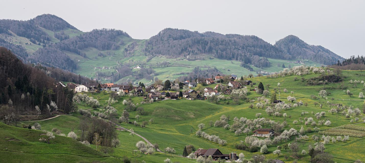 Blick auf Titterten vom Gugger